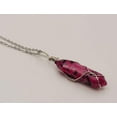 thumbnail image 4 of Pink Dalmation Jasper Handmade Point Necklace Silver Tone, 4 of 7