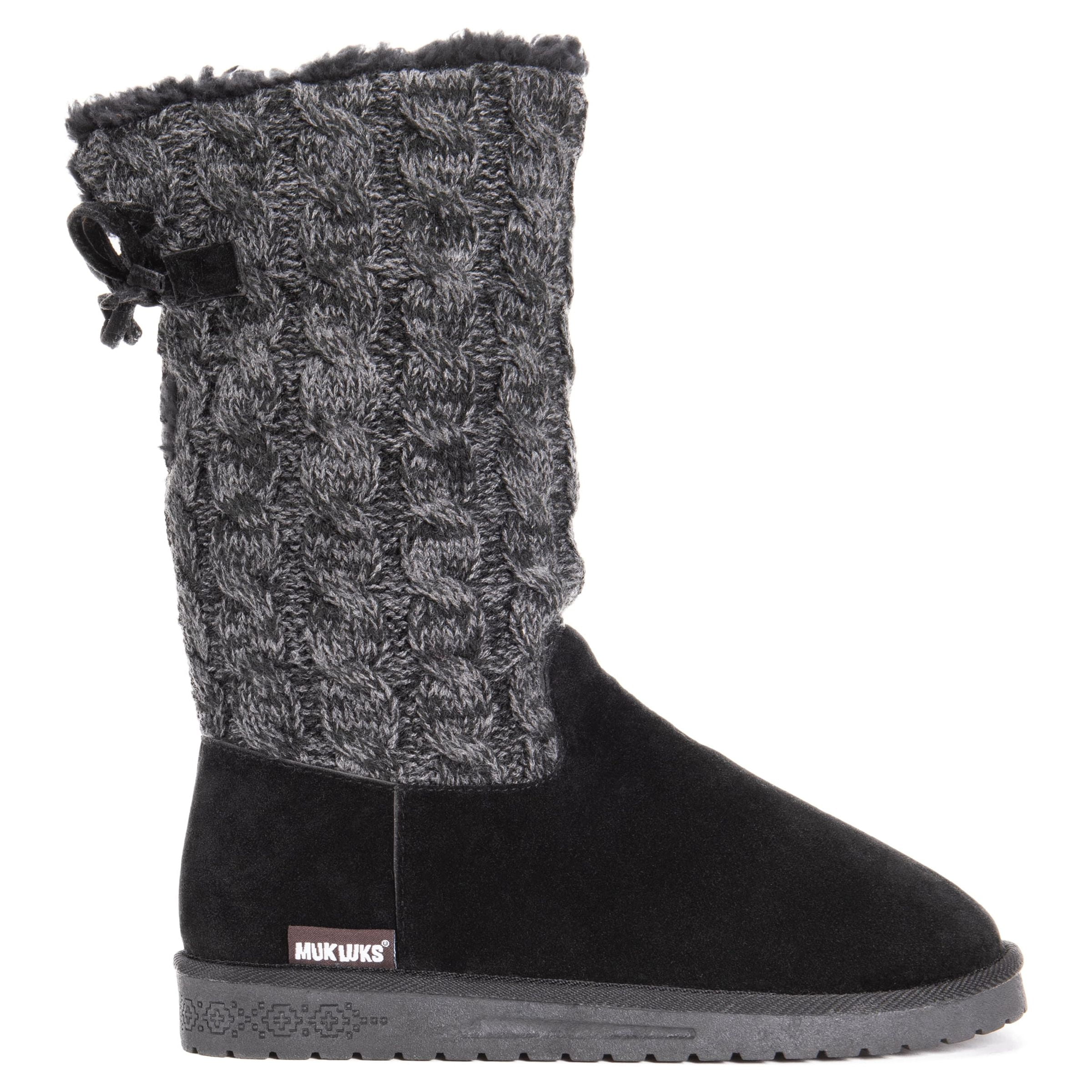 Muk Luks Women s Skylar Faux Fur Lined Cable Knit Sweater Boot