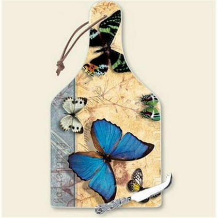 Highland Graphics HG34258 Flutter By Cheese Cutting Board with Knife