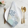 thumbnail image 2 of Summer Marine Life Cloth Napkins, Ocean Coastal Weeping Corals Starfish Washable and Reusable Dinner Napkins Set of 2, Table Napkin for Kitchen Party Birthday Wedding Hotel Housewarming 20"x20", 2 of 9