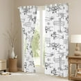 thumbnail image 3 of jejeloiu Aircraft Flying Black Out Curtains,Ancient Airplane Print Curtains Pack of 2 (42x63 Each),White Gray Bedroom Curtains For Boys Teens,Microfiber Bedroom Decor, 3 of 6