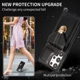 thumbnail image 3 of Cutyskin Case for Samsung S24 Ultra, Luxury Metal Buckle Back Folio Cover [Crossbody & Shoulder Strap][Credit Card Holder][Fashion Design] Shockproof Phone Case for Samsung Galaxy S24 Ultra, Black, 3 of 8