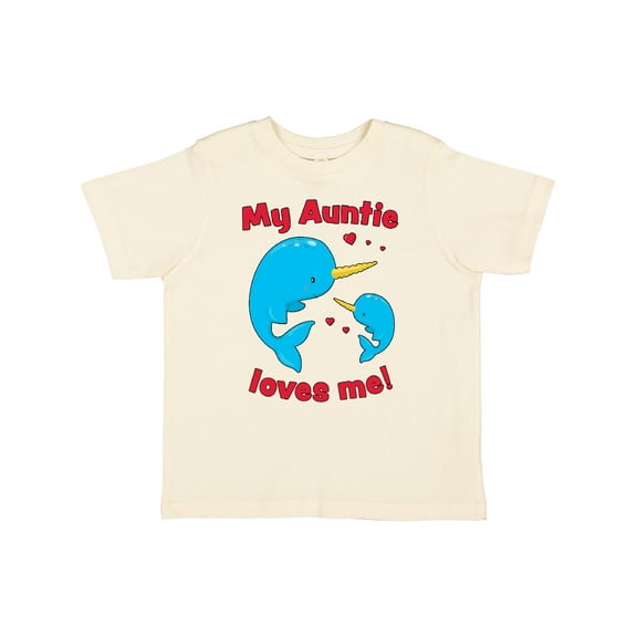 Inktastic My Auntie Loves Me Narwhal Family Boys or Girls Toddler T-Shirt