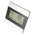 thumbnail image 1 of Weather Clock, 12/24 Hour Aluminum Shell Battery Powered Digital Weather Clock  for Bedroom, 1 of 7