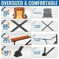 thumbnail image 5 of OuterSpa Oversized Camping Chair Big and Tall Camping Chair Compact Portable Camping Chair with Carry Bag High Back Padded Camping Chair Comfortable Heavy Duty Camping Chair, Support 500 lbs, 5 of 10