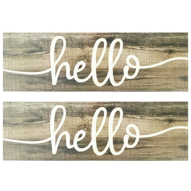 Hola signo ornamento creativo tablero adorno pared colgante corona decoración accesorio decoración del hogar para el diseño de la escena del hogar Methold HA012334-00
