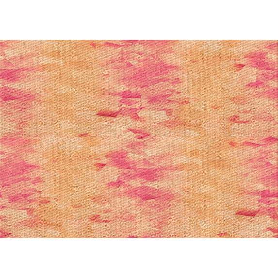 Ahgly Company Machine Washable Indoor Rectangle Transitional Yellow Orange Area Rugs, 2' x 4'