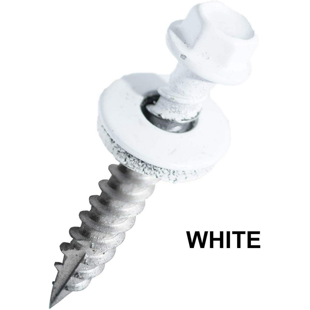 EAGLE 1 (250 Count) Metal Roofing Screws Painted Hex Washer Head Sheet