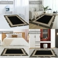 thumbnail image 2 of Black Gold Marble Carpet Style Living Room Bedroom Soft Comfy Rug Modern 3d Entry Mats Household, 2 of 7