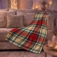 thumbnail image 6 of Classic Red Plaid Tartan Pattern, Dramatic Artistic Scene, Warm Flannel Blanket for Living Room and Reading Nook, Art Lovers person's Day Gift, Artistic Home Decor, 6 of 9