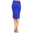 thumbnail image 3 of Women's Elastic Waist Stretch Midi Office Pencil Skirt S-XL, 3 of 4