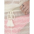 thumbnail image 3 of No Boundaries Striped Crochet Pants Coverup, Women's, 3 of 4