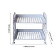 thumbnail image 3 of Taicans 2-Tier Folding Storage Organizer 8.5x7.9x5.5in,Desktop Bathroom Counter Shelf for Cosmetics Jewelry Makeup Organizer,Space Saving Foldable Storage Rack for Small Spaces, 3 of 6