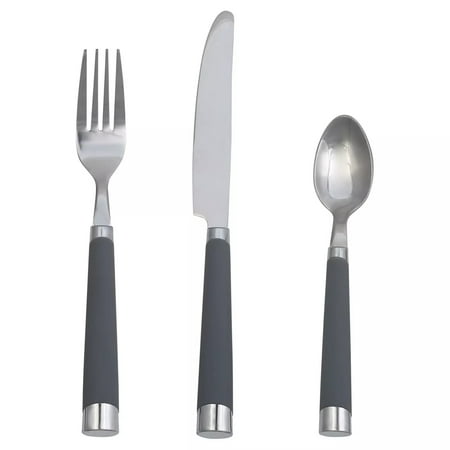 13pc Stainless Steel Everett Silverware Set With Caddy Gray - Room Essentials™