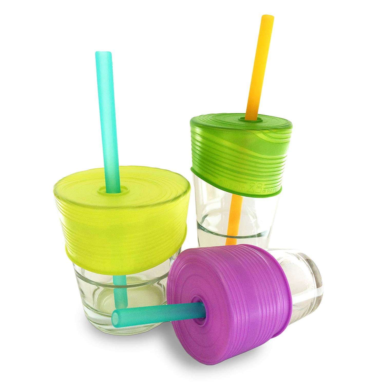 Universal Silicone Straw Lids, BPAFree Cup Covers for Kids (Lime/Green/Purple) Universal Silicone Straw Lids, BPAFree Cup Covers for Kids (Lime/Green/Purple)
