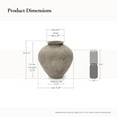 thumbnail image 4 of LuxenHome Rustic Ceramic Vase, 12.6" Tall Terracotta Pot with Earthy Gray-Brown Finish, Handcrafted, 4 of 9
