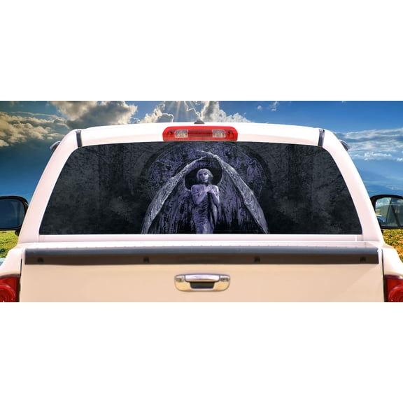 GOTHIC ANGEL Rear Window Graphic back truck decal suv view thru vinyl
