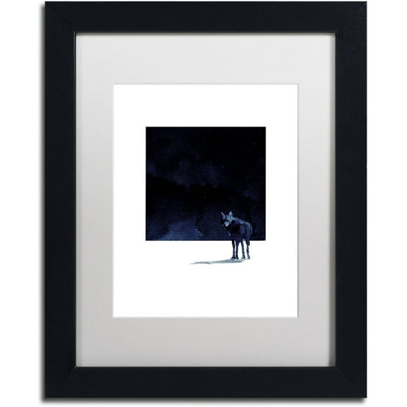 Trademark Fine Art 'I'm Going Back' Canvas Art by Robert Farkas, White Matte, Black Frame