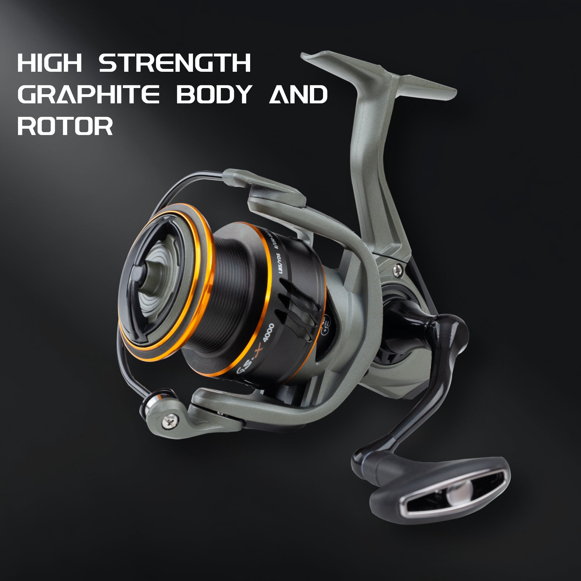 Ozark Trail GS-X Spinning Combo, 7'0'' Medium Heavy action 2-Pieces Rod, Size 4000 Reel,Left or Right Hand Retrieve, Fresh Water,Fuji Guide