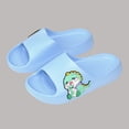 thumbnail image 4 of Fnooota Boys Slide Sandals, Non Slip Open Toe Waterproof Slip On Summer Shoes Sky Blue Size 1-1.5(Big Kids), 4 of 6
