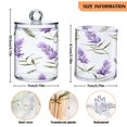 thumbnail image 3 of Ryvnso 2 Pack Qtip Holder Organizer Lavender Flower Bathroom Cotton Swabs Cans Storage Canister, 3 of 7