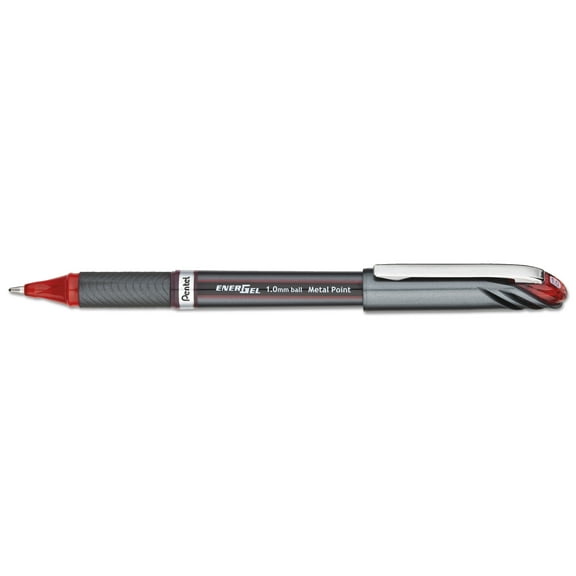 Energel Nv Gel Pen, Stick, Bold 1 Mm, Red Ink, Red Barrel, Dozen | Bundle of 5 Dozen