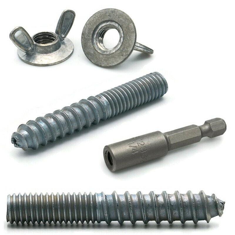 Hurricane Hardware Shutter Kit Zinc Hanger Bolts & Washer Wing Nuts