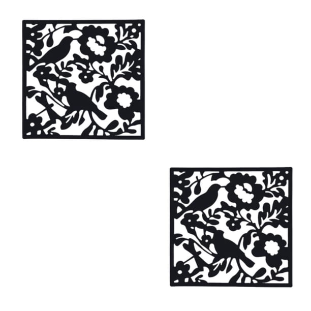 Cateissary Panel de pantallas divisorias para habitación de Bar, hogar, Hotel, multifuncional, decorativo y ligero, gráfico de pájaro negro, 4 Gráfico del pájaro negro 2Conjunto