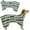 Green-L, variant on Quick-Drying Absorbent Pet Bathrobe, Striped, Adjustable Strap, Post-Bath, for Cats Dogs