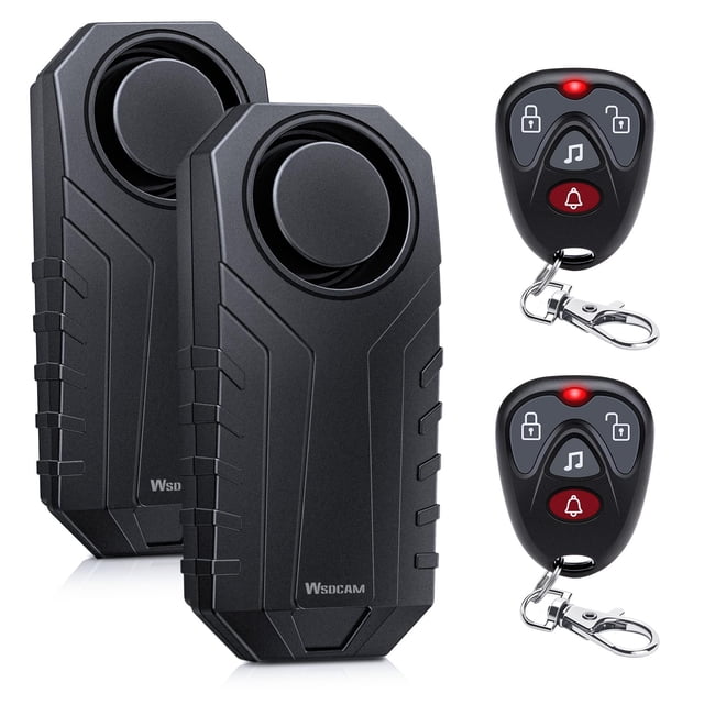 Alarma de coche WSDCAM 113dB, mando a distancia, resistente al agua, 2 unidades
