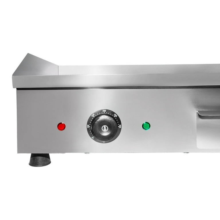GorillaRock Electric Flat Top Griddle, Single or Dual Thermostat, Stainless Steel Teppanyaki Grill