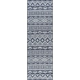 thumbnail image 3 of Bliss Rugs Moroccan Indoor Outdoor Rug Water Resistant Runner Rug for Patio, Hallway, Entryway, Deck, Navy ,2' x 8', 3 of 8