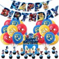 thumbnail image 3 of Kit de suministros para fiestas de Sonic, vajilla de papel para fiestas de cumpleaños de niños, platos de papel, vasos, servilletas, decoraciones para baby shower, bolsas de regalo de Sonic, 3 of 5