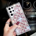 thumbnail image 5 of Compatible with Galaxy S23 Ultra Bling Diamond Case for Women Girls Girly Glitter Shiny 3D Crystal Rhinestone Case Fashion Luxury Double Color Sparkly Gemstone Soft TPU Cover, 5 of 6