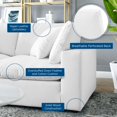 thumbnail image 5 of Sofa, Faux Vegan Leather, White, Modern Contemporary Urban Design, Living Lounge Room Hotel Lobby Hospitality, 5 of 10