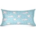 thumbnail image 2 of Cute Cartoon Kitty Cat Stars Blue Body Pillow Cover with Zipper, Soft and Cozy Fuzzy Fleece Body Pillow Case Cover 21 x 54 in, Plush Long Body Pillow Pillowcase Home Decor Gifts, 2 of 7