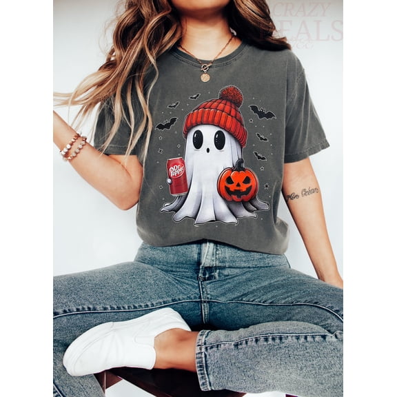 Dr Pepper Halloween Ghost Shirt, Drink Dr Pepper Ghost Shirt, Womens Halloween Shirt, Cute Fall Shirt, Gift For Halloween