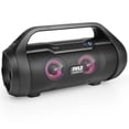 thumbnail image 1 of Pyle PBMWP185 - Altavoz inalámbrico portátil con Bluetooth, 40 W máx. 2,0 canales, recargable, sistema estéreo con entrada auxiliar, USB/SD/FM, subwoofer de 3 pulgadas, control de voz, 1 of 5