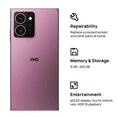 thumbnail image 3 of HMD Skyline 5G | Android 14 | Unlocked Smartphone | Dual SIM | US Version | 8/256GB | 6.55" 144Hz pOLED Screen | 108MP Triple Camera | 50MP Selfie Camera - Neon Pink, 3 of 8