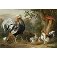 thumbnail image 2 of Bogdany, Jacob 18x14 White Modern Wood Framed Museum Art Print Titled - Poultry and Other Birds In The Garden of a Mansion, 2 of 4