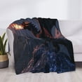 thumbnail image 3 of Disketp Fire Breathing Dragon Twilight Flannel Blankets - Thick and Warm Blanket for Winter, Soft Fuzzy Plush King Blanket for All Seasons-40"x30", 3 of 6