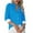 Blue, variant on Admvng Button Down Shirts For Women Solid Color Casual Long-sleeved Business Work Shirt Casual Loose Tops S-2XL