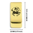 thumbnail image 2 of Stainless Steel Sagittarius Zodiac (Centaur Archer) Classic Slim Money Clip Credit Card Holder, 2 of 2