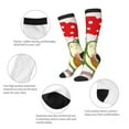 thumbnail image 3 of Rateoe Avocado Lovers Wearing Umbrella Pattern Women’s Knee High Crew Socks,Trouser Socks Comfortable, Breathable, Moisture-Wicking and Soft, 3 of 6