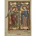 thumbnail image 2 of Illuminator, Unknown 12th Century English 15x18 White Modern Wood Framed Museum Art Print Titled - The Annunciation, 2 of 4