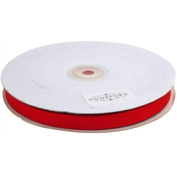 Solid Grosgrain Ribbon, 3/8-Inch, 50 Yards, Red