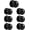 Black, variant on Half Dummy Door Knob Flat Ball Interior Door Knobs Non-Turning Door Handles, Oil Rubbed Bronze, 6 Pack
