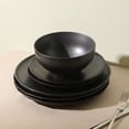 thumbnail image 5 of Stone Lain Rio 4-Piece Bowl Set Stoneware, Black, 5 of 7