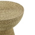 thumbnail image 3 of Pemberly Row Transitional Metal & Seagrass Side Table in Natural, 3 of 6