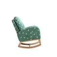 thumbnail image 5 of Newboti 26.8"W Modern Rocking Chair for Nursery, Mid Century Accent Rocker Armchair w/Side Pocket, Upholstered High Back Wooden Rocking Chair for Living Room Baby Kids Room Bedroom, Green Boucle 89043, 5 of 16